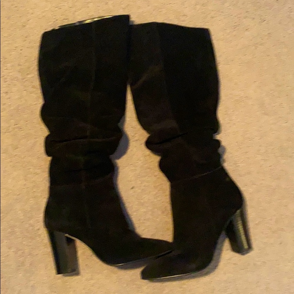 Black Suede knee high boots